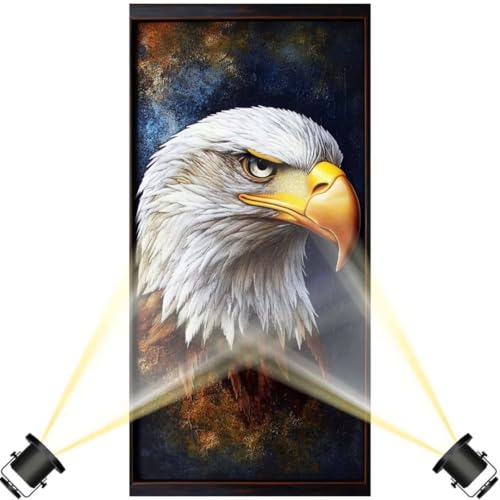 Diamond Painting Tier Diamant Painting Bilder Cooler Adler Diamond Art DIY Set Erwachsene Full Diamond Painting Zubehör, Diamant Malerei Kunst Strass Mosaic Stickerei Kits Home Decor 100x200 cm yf461 von Janktie