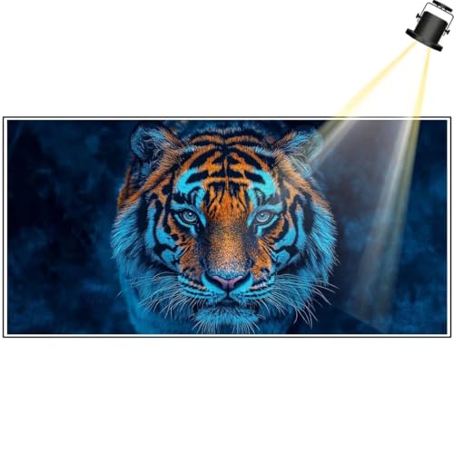 Diamond Painting Tiger 300 x 100 cm,Tier Diamant Painting Bilder,Malen Nach Zahlen Erwachsene,DIY Diamond Art Painting Kits,Full Drill Diamanten Painting Mosaic Malerei Stickerei Set,Home Dekor yf438 von Janktie