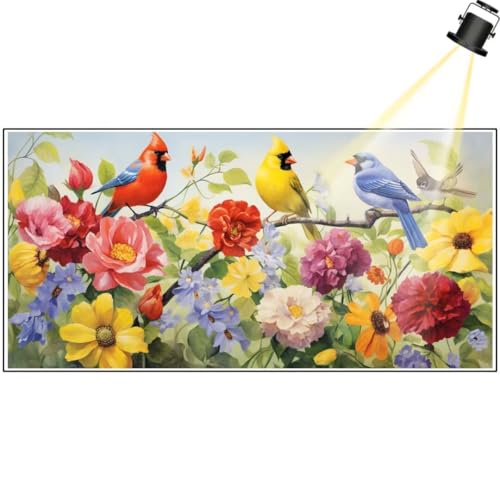 Diamond Painting Vogel 100 x 40 cm,Tier Diamant Painting Bilder,Malen Nach Zahlen Erwachsene,DIY Diamond Art Painting Kits,Full Drill Diamanten Painting Mosaic Malerei Stickerei Set,Home Dekor yf268 von Janktie