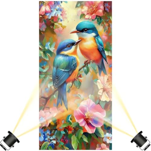 Diamond Painting Vogel 30 x 60 cm,Blume Diamant Painting Bilder,Malen Nach Zahlen Erwachsene,DIY Diamond Art Painting Kits,Full Drill Diamanten Painting Mosaic Malerei Stickerei Set,Home Dekor yf484 von Janktie