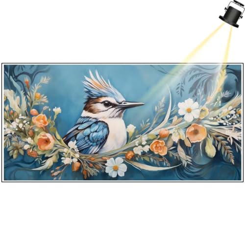 Diamond Painting Vogel Diamant Painting Bilder Kinder Tier Diamond Art DIY Set Erwachsene Full Diamond Painting Zubehör, Diamant Malerei Kunst Strass Mosaic Stickerei Kits Home Decor 200x100 cm yf411 von Janktie