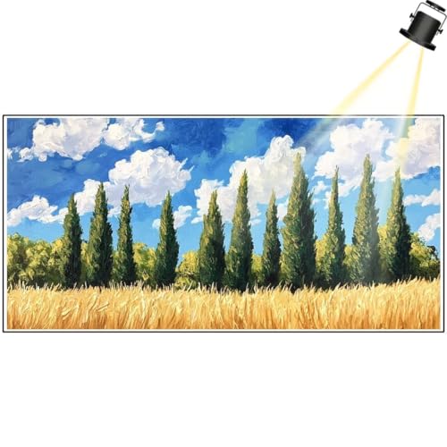 Diamond Painting Wald 100 x 40 cm, Landschaft Diamant Painting Bilder, Malen Nach Zahlen Erwachsene, DIY Diamond Art Full Drill Diamanten Painting Mosaic Malerei Stickerei Set, Home Wand Dekor yf272 von Janktie