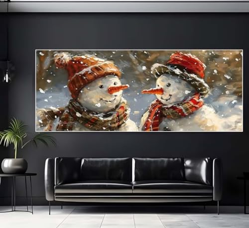 Diamond Painting XXL Groß 90x30 cm Diamant Painting Bilder Schnee Diamond Art Kits, DIY Basteln Erwachsene Malen Nach Zahlen Full Diamant Painting Malerei Stickerei Set Home Wand Dekor (Winter) U269 von Janktie