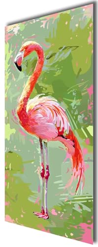Malen Nach Zahlen Erwachsene Flamingo Malen Nach Zahlen Erwachsene Leinwand 60x150, Malen Nach Zahlen Tier Paint By Numbers Adult Ölgemälde Mit 3-Pinseln Und Acrylfarbe Malerei Kits, Ohne Rahmen yf38 von Janktie