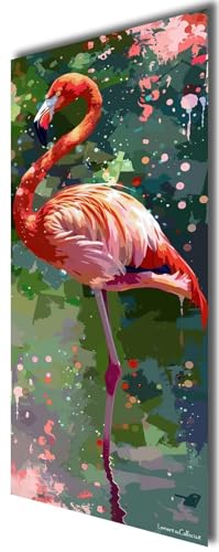 Malen Nach Zahlen Erwachsene Flamingo Malen Nach Zahlen Erwachsene Leinwand 70x180, Malen Nach Zahlen Tier Paint By Numbers Adult Ölgemälde Mit 3-Pinseln Und Acrylfarbe Malerei Kits, Ohne Rahmen yf62 von Janktie