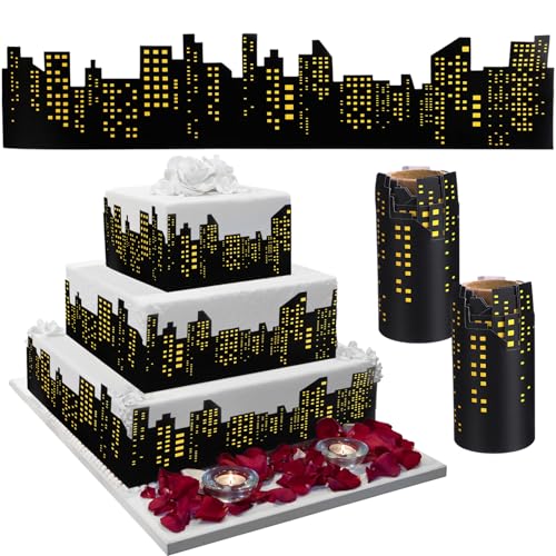 Janlaugh 2 Rollen Stadt Kuchen Bordüre Dekoration City Skyline Geburtstag Kuchen Dekoration Topper aufkleben oder auf Wolkenkratzer legen, Gebäude malerisches Thema Geburtstag Dekor Zubehör für Janlaugh 2 Rollen Stadt Kuchen Bordüre Dekoration City Skyline Geburtstag Kuchen Dekoration Topper aufkleben oder auf Wolkenkratzer legen, Gebäude malerisches Thema Geburtstag Dekor Zubehör für von Janlaugh