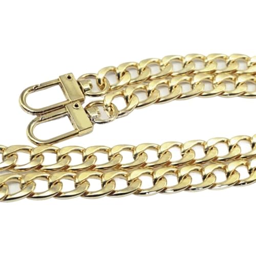 Janmobrian Wallet Chain,Taschenkette 1 Stück DIY. Bag Strap Ersatz Geldbörse Kette Umhängetasche Riemen Aluminiumketten for kleine Handtaschen Zubehör Taschen Gürtel(Gold,120) von Janmobrian