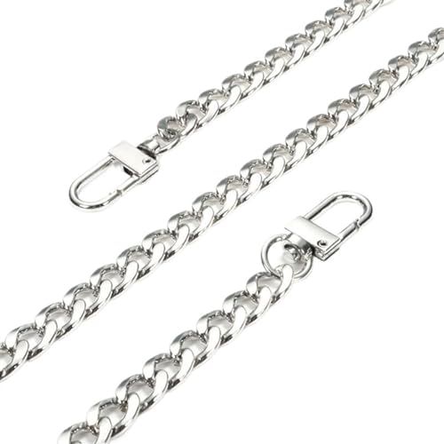 Janmobrian Wallet Chain,Taschenkette 1 Stück DIY. Bag Strap Ersatz Geldbörse Kette Umhängetasche Riemen Aluminiumketten for kleine Handtaschen Zubehör Taschen Gürtel(Silver,120) von Janmobrian