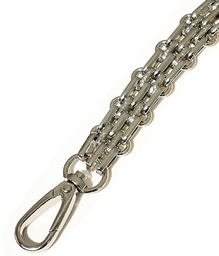 Janmobrian Wallet Chain,Taschenkette 1 stücke 16mm breite Tasche Kette - DIY. Metallkette Schulter Crossbody Bag Strap Griff for große Handtaschen(Silver,100) von Janmobrian