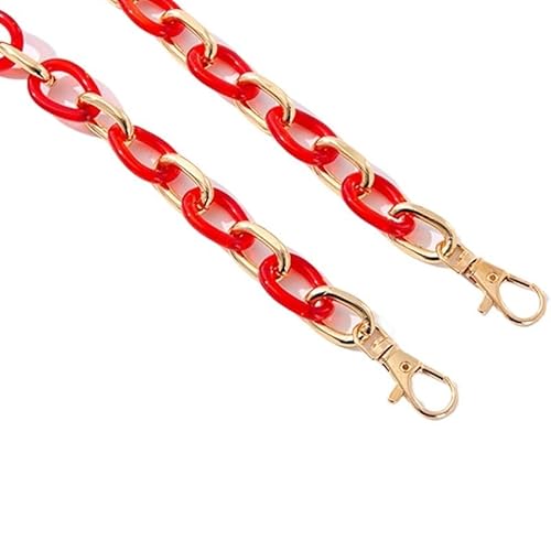 Janmobrian Wallet Chain,Taschenkette 1 stücke Mode Frau Tasche Kette Metall Kettengurte for Tasche Frauen Schulter Kupplung Griff Kette Griffe Ketten(Red) von Janmobrian