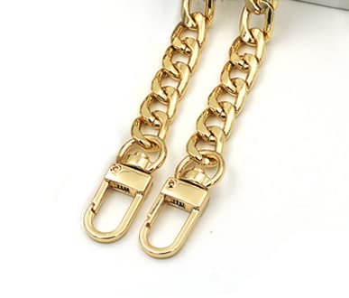 Janmobrian Wallet Chain,Taschenkette 1 stücke stahlbeutelketten 9mm DIY. Abnehmbare Ersatz Geldbörse, Taschengürtel Riemen Riemen for Handtaschen Griff Zubehör Schulter Crossbody(Gold,7 3/8) von Janmobrian