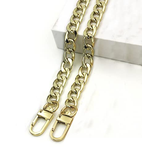 Janmobrian Wallet Chain,Taschenkette 1 stücke stahlbeutelketten 9mm DIY. Abnehmbare Ersatz Geldbörse, Taschengürtel Riemen Riemen for Handtaschen Griff Zubehör Schulter Crossbody(Light Gold,110) von Janmobrian