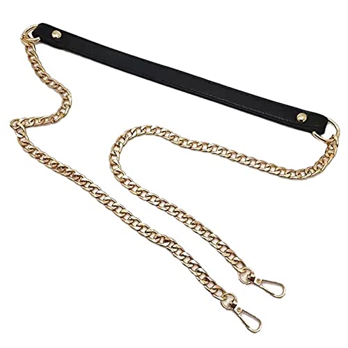 Janmobrian Wallet Chain,Taschenkette 120cm Bag Kette Ersatzmetall Pu. Ledertasche Riemen for DIY. Handtasche behandelt Schultergurte Zubehör Beutelgriffe(Black) von Janmobrian