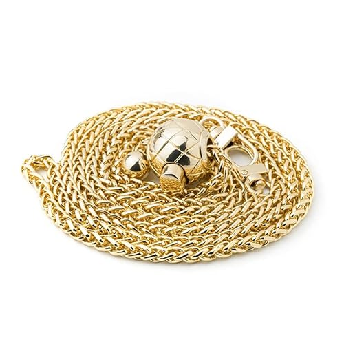 Janmobrian Wallet Chain,Taschenkette 120cm Bag Kette Zubehör Einstellbare Goldene Ball Schnalle Metalltasche Kette Ersatz Umhängetasche Strap von Janmobrian