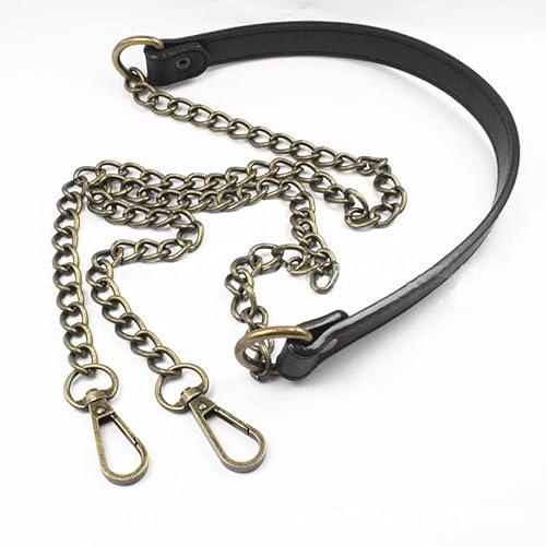 Janmobrian Wallet Chain,Taschenkette DIY 6. 0cm-160cm Ersatz-Umhängetasche Strap Black Pu. Ledergriff Metallketten(Bronze,120) von Janmobrian