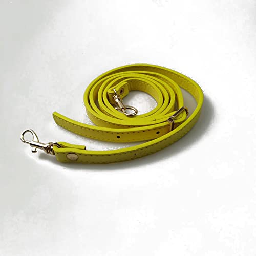 Janmobrian Wallet Chain,Taschenkette DIY. Mode Frauen Damen einstellbare Handtasche DIY. Handhaben Pu. Lederband Gürtel Schnalle Umhängetasche Zubehör Lange Gürtel(Yellow) von Janmobrian