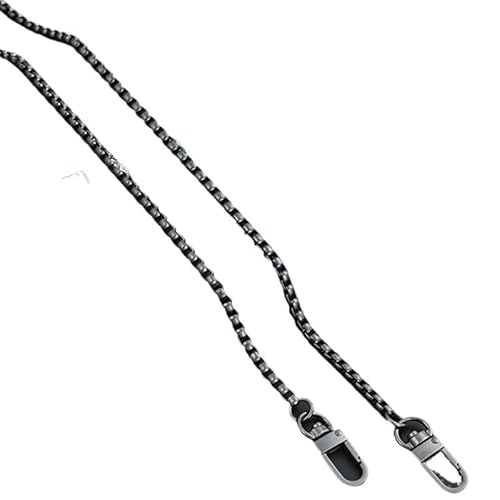 Janmobrian Wallet Chain,Taschenkette Handtasche Crossbody-Geldbörse Ersatz Licht Geldbörse Kette Umhängetasche Trägern Kleine Handtaschen Frauen Handtasche Zubehör(Type2 Black,120) von Janmobrian