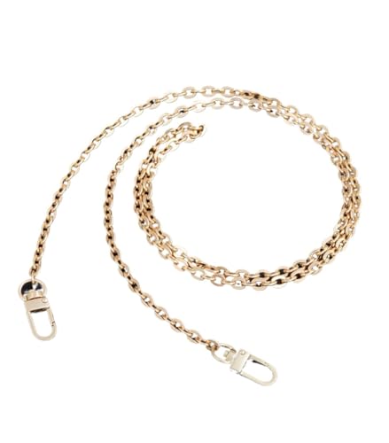 Janmobrian Wallet Chain,Taschenkette Licht o Form Kupferbeutelkette - 6mm Metall Ersatz Geldbörse Kette Schulter Crossbody Bag Strap, kleine Handtasche Griff(Gold,120) von Janmobrian