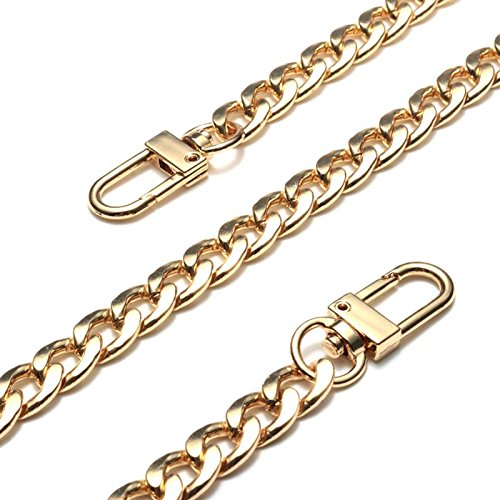 Janmobrian Wallet Chain,Taschenkette Taschen Teile Zubehör Taschen Ketten Gold Gürtel Hardware Handtasche Zubehör Metalllegierung Bag Kettengurt for Frauen Taschen Gürtel Riemen(Gold,100) von Janmobrian