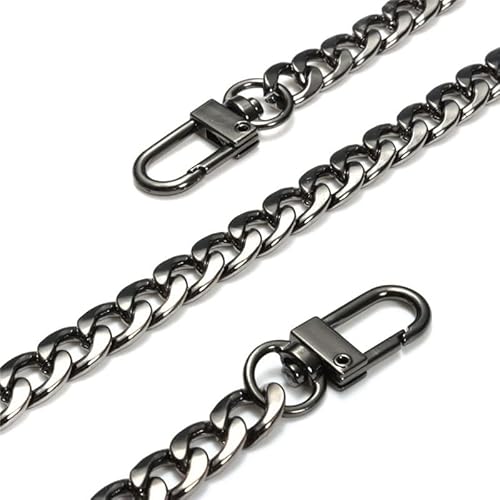 Janmobrian Wallet Chain,Taschenkette Taschen Teile Zubehör Taschen Ketten Gold Gürtel Hardware Handtasche Zubehör Metalllegierung Bag Kettengurt for Frauen Taschen Gürtel Riemen(Noir,100) von Janmobrian