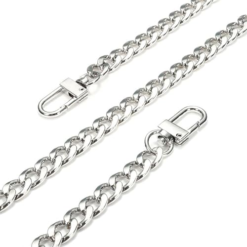 Janmobrian Wallet Chain,Taschenkette Taschen Teile Zubehör Taschen Ketten Gold Gürtel Hardware Handtasche Zubehör Metalllegierung Bag Kettengurt for Frauen Taschen Gürtel Riemen(Silver,100) von Janmobrian