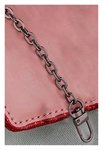 Janmobrian Wallet Chain,Taschenkette Taschenkette - 7mm Metall Ersatz Geldbörse Kette Schulter Crossbody Bag Strap for Cluth, Kleine Handtasche Griff DIY. Mode(Gun Black,110) von Janmobrian