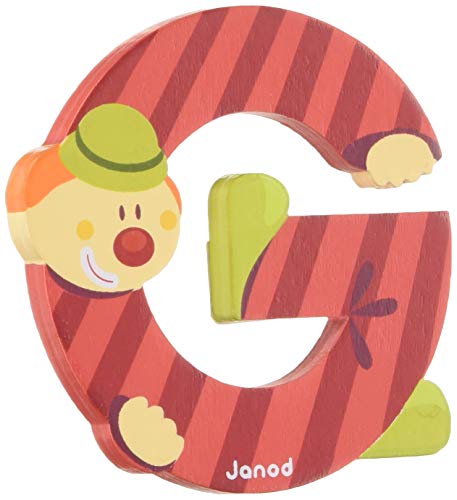 Janod J04548 G Party B004XS8GN8 Wooden Clown Letter, Multicolour, one Size von Janod