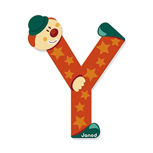 Janod J04566 Y Party B004XS8I86 Wooden Clown Letter, Multicoloured, one Size von Janod