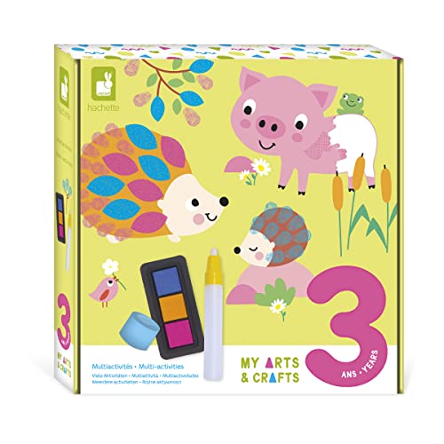 Janod - My Arts & Crafts – 3 Jahre – Kreatives Multiaktivitäts-Set – 8 Illustrationen – Kreativ-Set für Kinder – Lernen Feinmotorik und Konzentration – J07746, Mittel von Janod