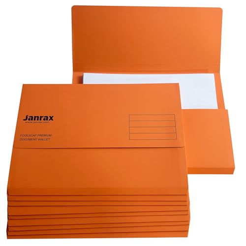 10 Stück Orange Card Premium Kanzleipapier Dokumententaschen von Janrax