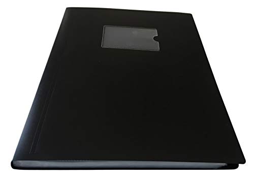 Janrax A4 schwarz flexible Abdeckung 80 Pocket-Display-Buch - Präsentationsmappe von Janrax