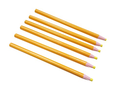 Janrax Packung mit 12 Yellow Pencils Chinagraph durch - Peel Off China Marker von Janrax