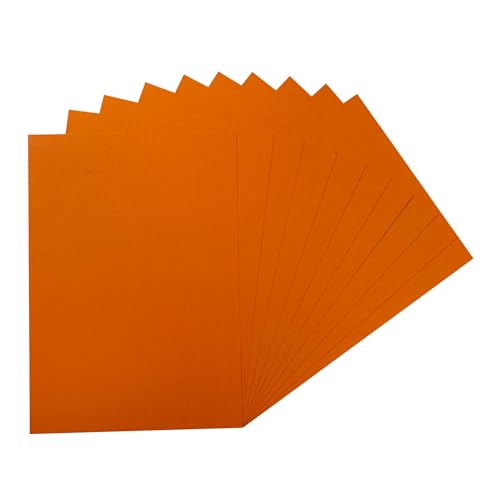 Packung mit 50 orangefarbenen A5-Kartons, 160 g/m² von Janrax