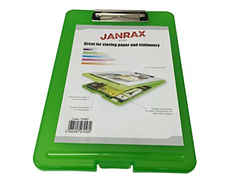 janrax A4 grün Klemmbrett Box Datei – Storage Abheften Fall von Janrax