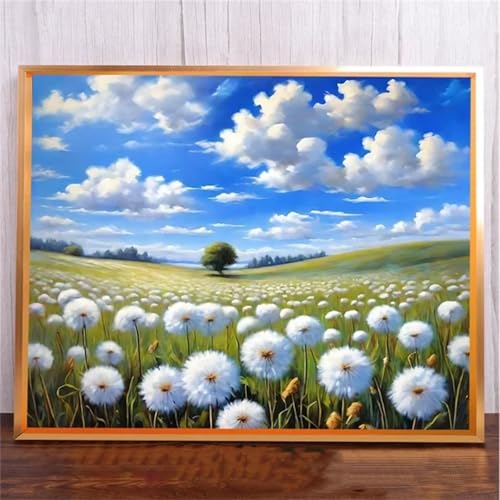 Januave LöWenzahn DIY 5D Diamond Painting,Diamant Malerei für Haus Dekoration,Wohnzimmer Schlafzimmer Büro Eingang Dekoratio,Diamond Painting Set für Erwachsene und Kinder-Round Drill,20x50cm von Januave