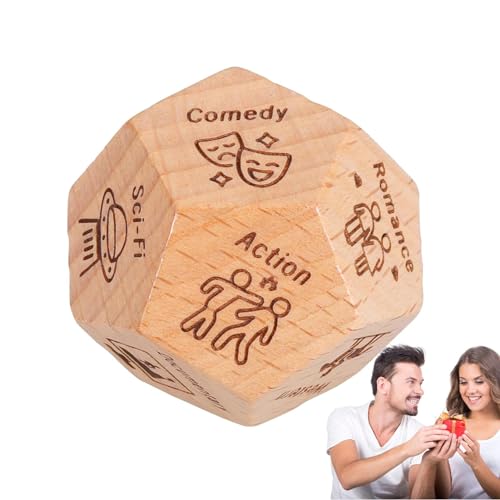 Date Night Würfel – Wood Movie Love Entscheidungswürfel | Lustiges Date-Nacht-Geschenk, Date-Würfel für Paare, Geschenke zum Jahrestag, Valentinstag, Weihnachtsstrumpffüller von Janurium