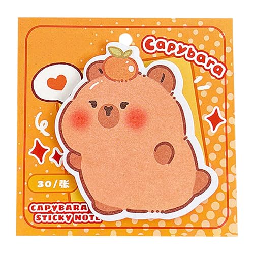 Fancy Sticky Notes - Cute Capybara Memo Pad Notes, Animal Sticky Notes | 30 Sheets Cartoon Adhesive Memo Pads, Funny Model Art Notepad Stationery for School Home Desk 8,5 x 8,5 cm von Janurium