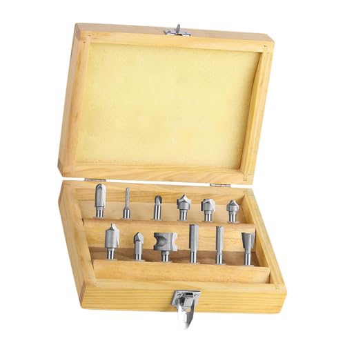 Holzbearbeitungs -Router -Bits - Leichte Holzbearbeitungs -Router -Bits | 12pcs schnitzen, router bit für Holzbearbeitung, Schnitzerei, Gravur, Werkzeuge von Janurium