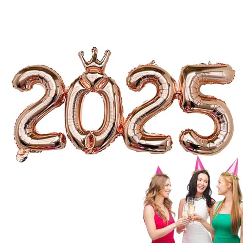 Janurium 2025 Zahlenballons - 2025 Zahlenballons Dekorationen für Neujahr - Folie 2025 Ballon Zahlen für Hochzeit, Geburtstagsfeier, Feiertagsfeiern von Janurium