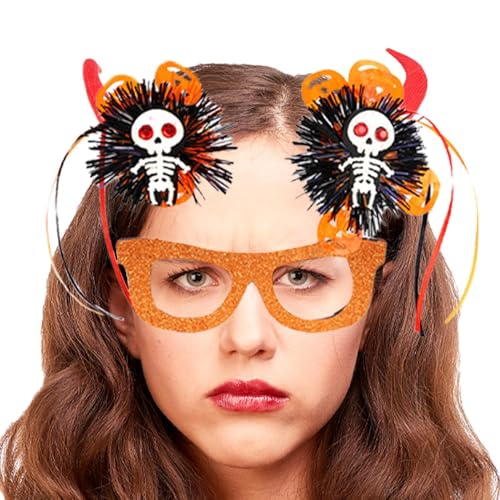 Janurium Halloween-Brillen,Halloween-Brillen | Lustiges Neuheitsspielzeug - Anziehbrillen, Halloween-Fotokabinen-Requisiten, Maskerade-Brillen für Kinder und Erwachsene von Janurium