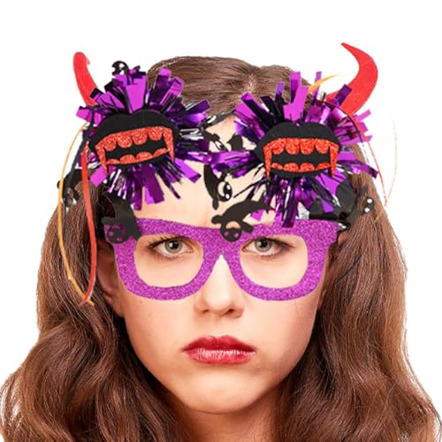 Janurium Halloween-Brillen,Halloween-Brillen für Kinder,Lustige Kostümbrillen - Anziehbrillen, Halloween-Fotokabinen-Requisiten, Maskerade-Brillen für Kinder und Erwachsene von Janurium