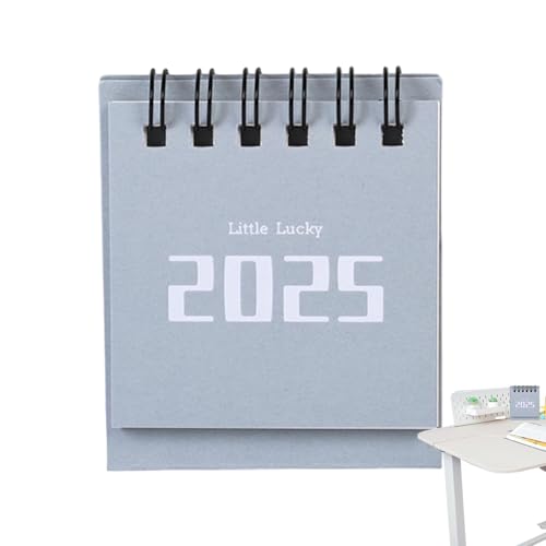 Stehender Kalender, aufrechter Kalender, Schreibtischplaner, 6,2 x 3,2 x 7,1 cm, schicker, kompakter Notizblock-Kalender 2025, stehender Organizer, akademischer Monatsplaner für ofice Home von Janurium