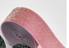 JarThenaAMCS 22,7 m rosa Samtband 2/5 Zoll doppelseitiges Glitzerband für DIY Handwerk Verpackung Kranz Schleife Herstellung Zubehör von JarThenaAMCS