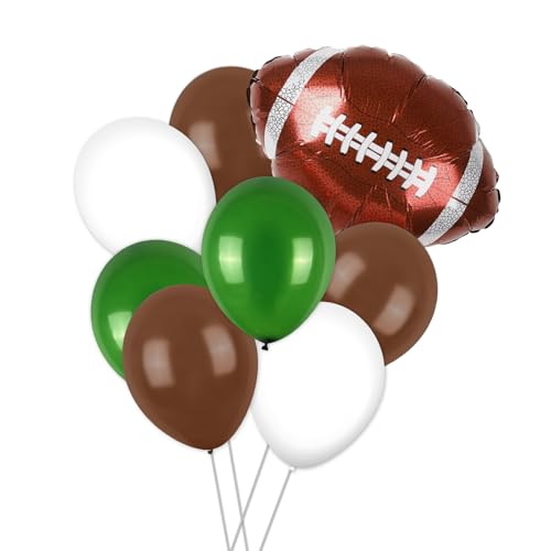 JarThenaAMCS 33 x riesige Rugby-Folien-Ballons, Mylar-Ballon-Dekorationen für Superbowl Sport, Geburtstag, Partyzubehör von JarThenaAMCS