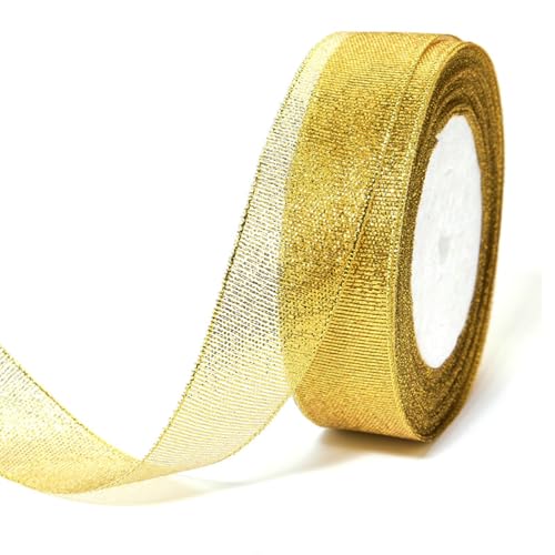 Jarsense Weihnachtsband, 10 mm breit, 45,7 m Band, Geschenkpapier, Schleife, geeignet für Bastelarbeiten, Geschenke, Geburtstagsparty, Weihnachtsdekoration, Band (12) von Jarsense