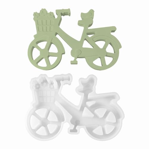 Jastown Silikonform Fahrrad, 3D Silikonformen Gießformen, 3D Silikon Fahrradform Für DIY Kerzen, Gips, Handwerk von Jastown