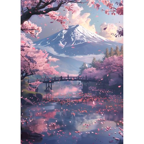 Jawecci Landschaft Diamond Painting Erwachsene, 5D Diamant Painting Bilder Erwachsene Anfänger, DIY Runde Steine Diamant Kunst Set Diamant Malerei Kinder für Home Dekor 30x40cm von Jawecci