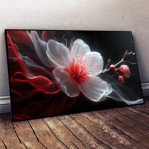 Blume Anlage Malen nach Zahlen, DIY malen nach zahlen erwachsene, Knitterfreie Leinwand, Digitales Ölgemälde-Set auf Leinwand mit Pinseln und Acrylpigment, Artwork für Heimdekoration, 20x40cm X-167 von Jaxiaco