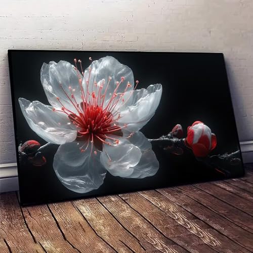 Blume Niedlich Malen nach Zahlen, DIY malen nach zahlen erwachsene, Knitterfreie Leinwand, Digitales Ölgemälde-Set auf Leinwand mit Pinseln und Acrylpigment, Artwork für Heimdekoration, 20x40cm X-145 von Jaxiaco