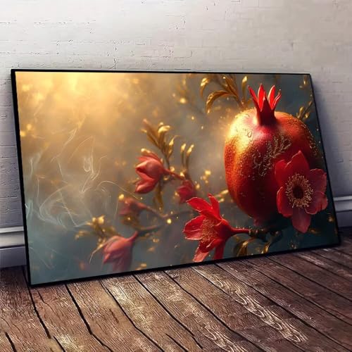 Blume Obst Malen nach Zahlen, DIY malen nach zahlen erwachsene, Knitterfreie Leinwand, Digitales Ölgemälde-Set auf Leinwand mit Pinseln und Acrylpigment, Artwork für Heimdekoration, 100x200cm X-155 von Jaxiaco